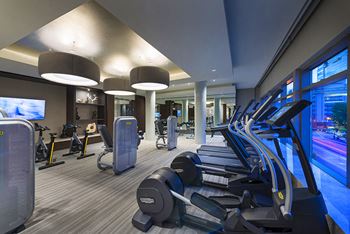 Equipment in club gym center 